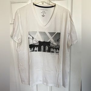 Men’s AX white tshirt, size XL